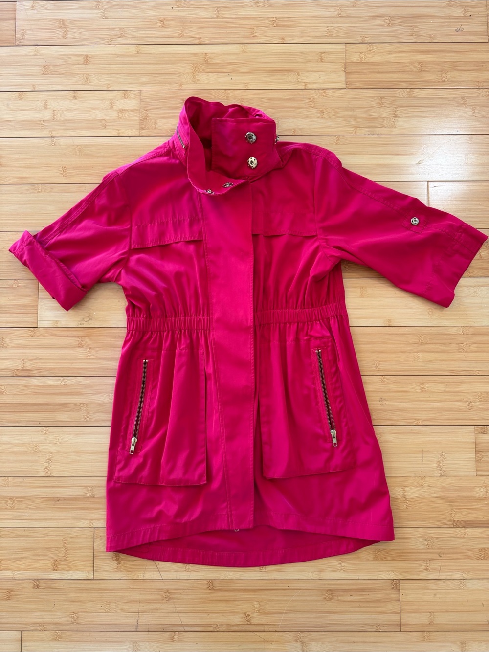 Ali Ro Fuchsia Utility Jacket with Zip Pockets